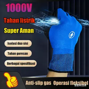 Sarung tangan isolasi 1000V,Isolasi terhadap Listrik,Tahan Listrik dan Mencegah Setruman, Aman untuk Pekerjaan Listrik dengan Tegangan Aktif,Pengujian sesuai standar nasional, isolasi yang aman
