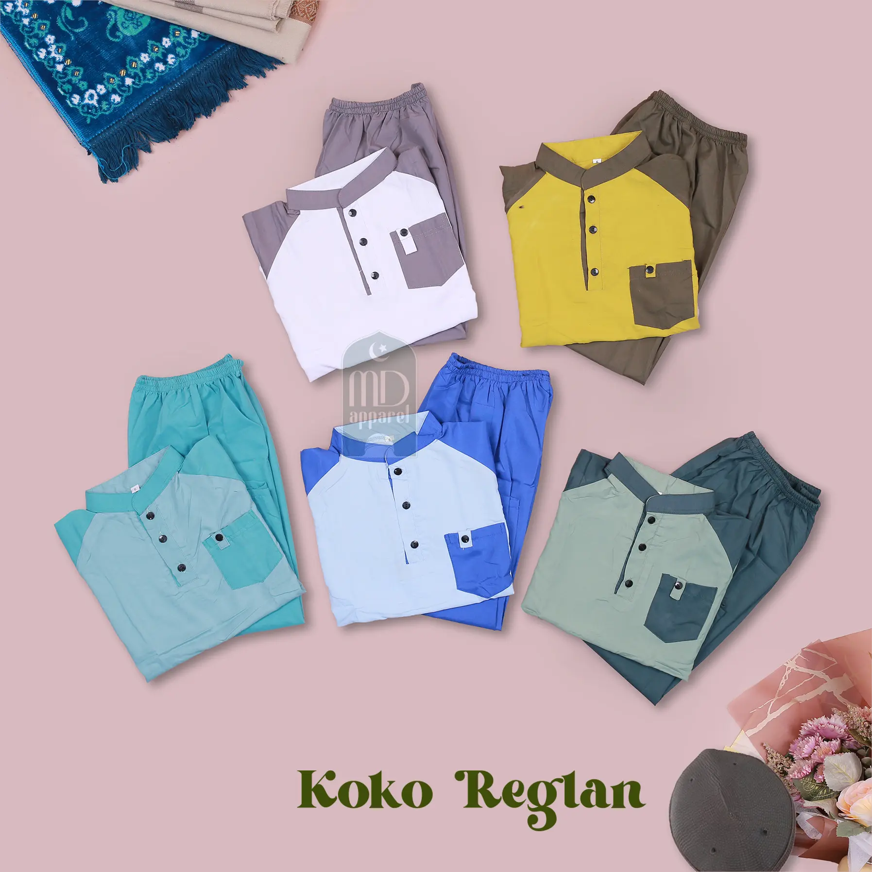 SETELAN KOKO HAFIDZ ANAK REGLAN HARIAN MOTIF TERBARU USIA 1 - 11 TH baju  muslim  anak  laki  laki  8–12  tahun Baju Koko Anak