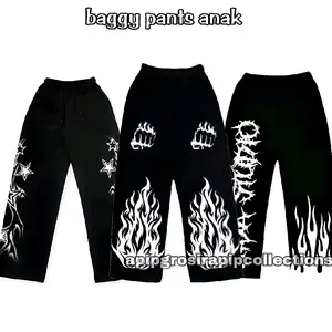 Celana Skena Baggy Starpants Anak Unisex Usia 2-12 Tahun Celana Panjang Baggy Skena Loose Pants Anak Laki - Laki Perempuan Model Terbaru Sablon DTF Premium Celana Panjang Baggy Starpants Anak Desain Terbaru Lagi Viral Terlaris