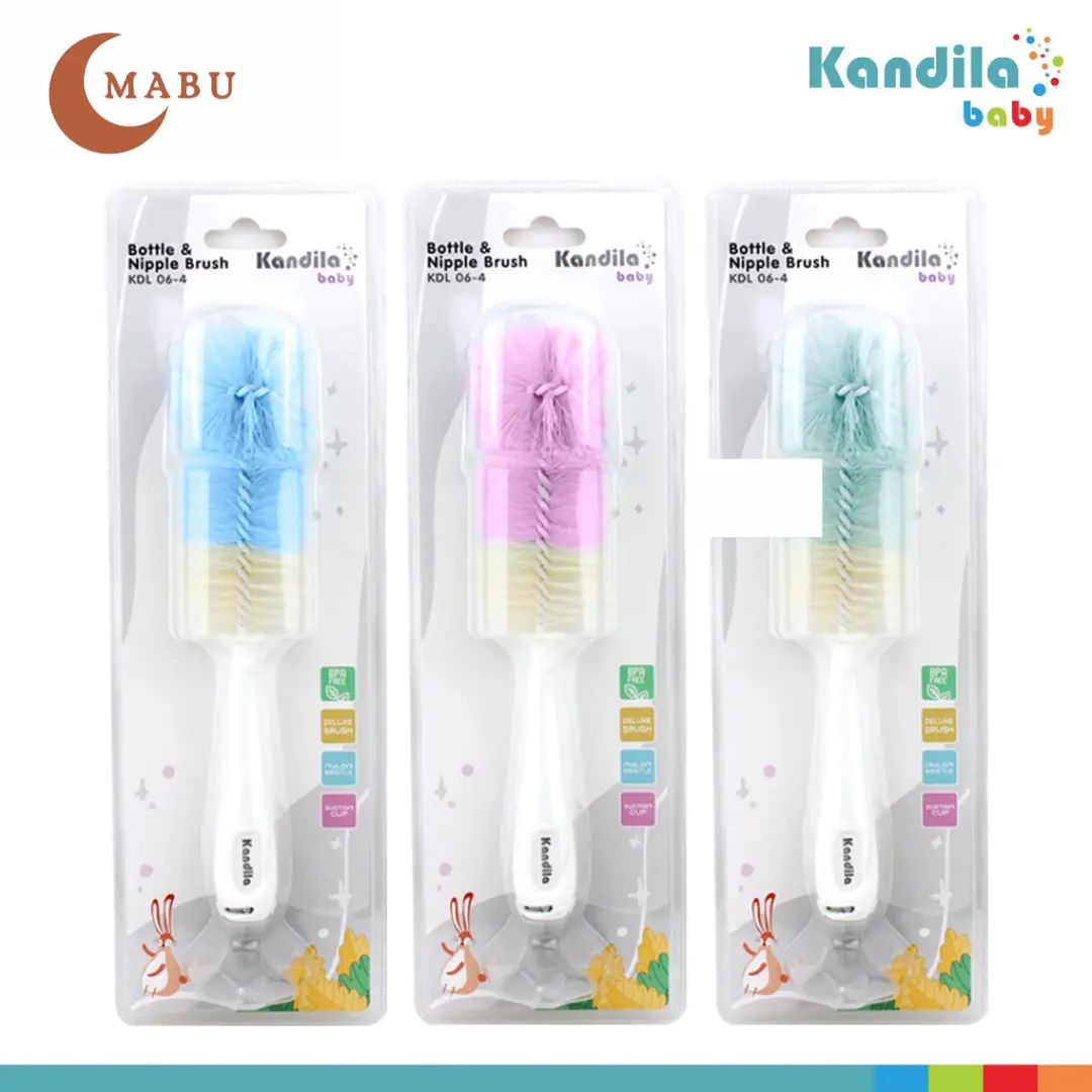 KANDILA BABY BOTTLE BRUSH WITH NIPPLE BRUSH /  SIKAT PEMBERSIH BOTOL KDL 06-4