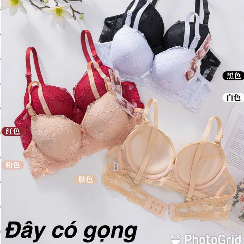 RM_Combo 3 Áo lót ren họa tiết hoa văn mẫu mới mút dày 3,5cm, Áo lót ren mềm đẹp - Tân Uyên Shop Voi Women Nữ Kem Bra Sen Nhung