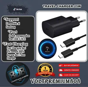 TC TRAVEL CHARGER SAM-SG TYPE-C CABLE FAST CHARGING 25W ORIGINAL 100% Kepala Adaptor