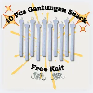 [Termurah] 10 Pcs Gantungan Snack Strip Display + Free Kait Besi & Pembolong Snack Premium