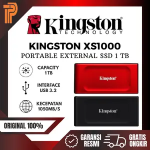 kingston SSD XS1000 1TB USB C Portable Eksternal 1 TB Garansi 5 Tahun Kapasitas 1 TB Kecepatan Read Write 1050 MB/s Kompatibel Windows Mac OS Linux Chrome OS