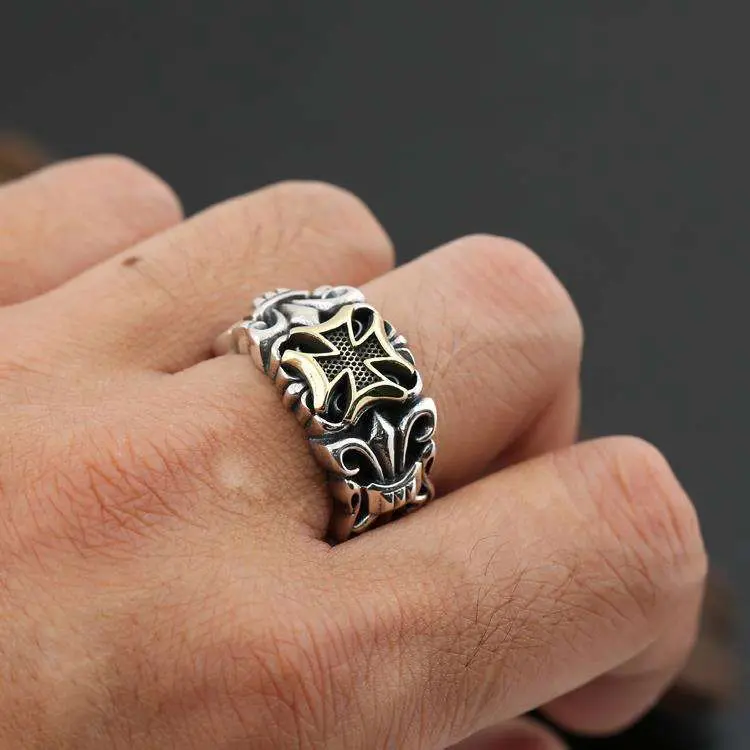 【BATIKETS】Domineering Fashion Ring Men Skull Dragon Vintage Punk Personality Ring