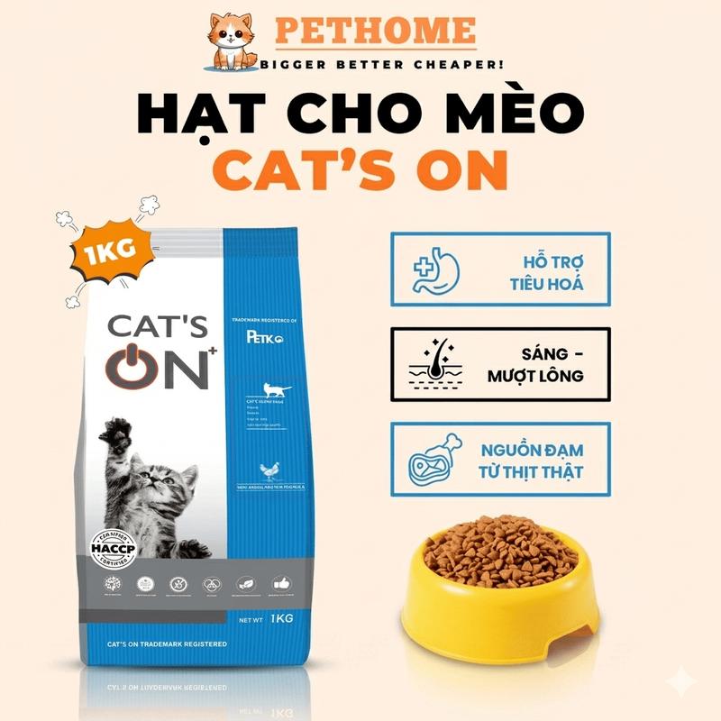 Hạt Cat's On Túi 1kg Nguyên Seal Cho Mèo Tăng Cường Mùi Vị Bổ Sung Dinh Dưỡng…