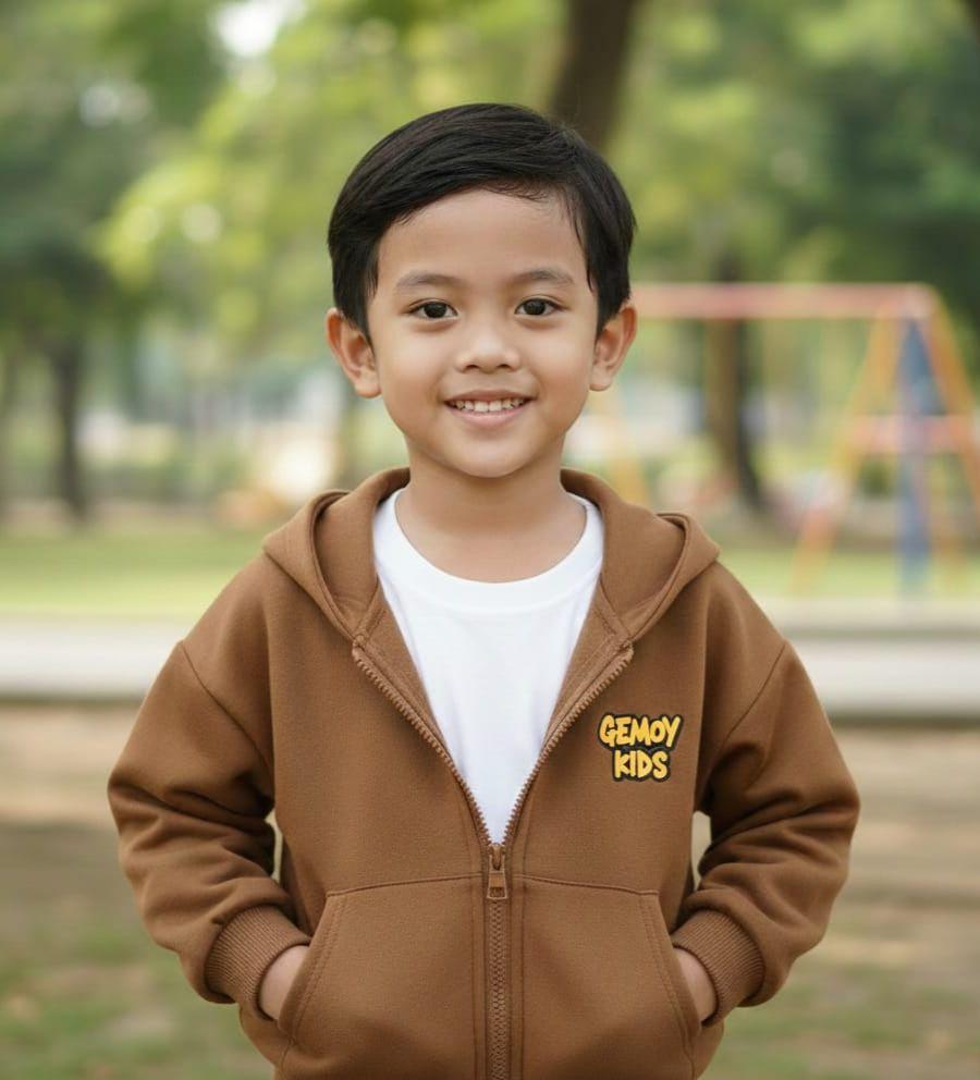 sweater Hoodie Zipper anak gemoy kids usia3-8 tahun  Fashion Style