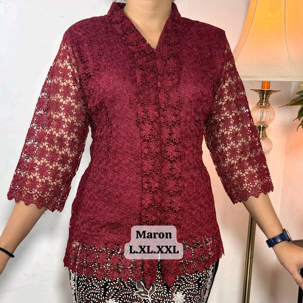Bluss Brokat Hokki Premium Atasan Kebaya Kartini