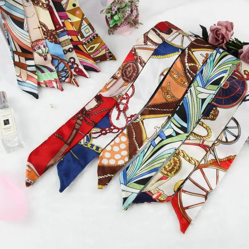 DAPAT 3 PCS-Vintage Syal Scarf 100% SILK IMPORT Syal Tas Twily Ikat Rambut Accesories Tas dan Ikat Rambut Aksesoris Kain Elegan 8