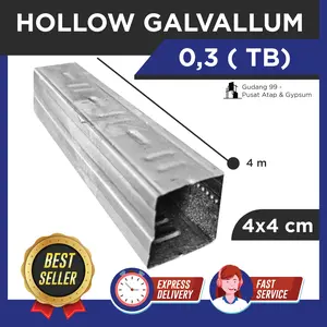 Hollow 4x4 Galvalum Profil 0.3 TB