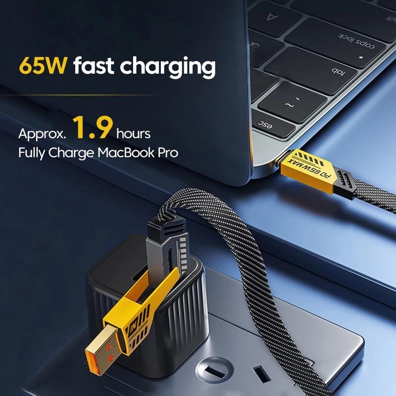 Kabel Data Fast Charging 4 IN 1 USB Type A, Type C, iOS Multiple Charging 27W + 65W Metal Data Cable Kabel Data USB A Dan TypeC IOS Iphone Dan TypeC Praktis Kabel Data 1 Meter Anti Kusut Kuat Kabel Data Multifungsi Kabel Charger 4 Port kabel  4 5