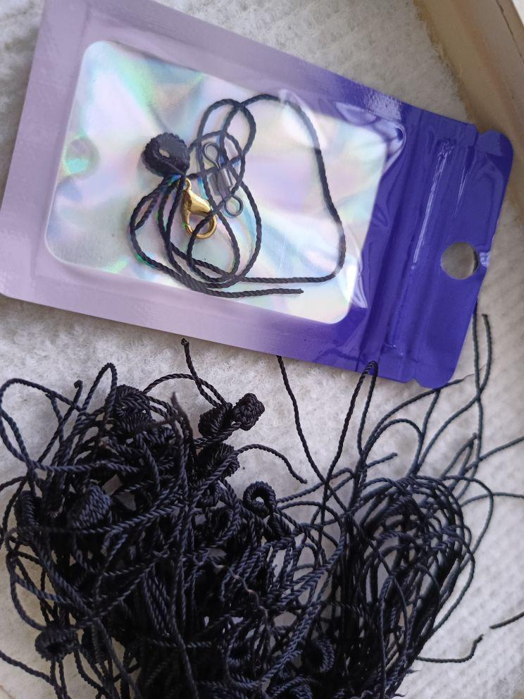 Tali Kaki Burung Angklet Kutilang Dan Trucuk Warna Hitam / biru tua Nilon Free Kokot Udang