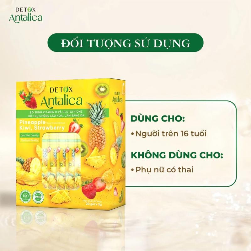 (SÉT NÓNG) Detox Dứa Thơm Antalica Hỗ Trợ Sáng Da, Cung Cấp Vitamin C Hộp 3g x 20 gói 5
