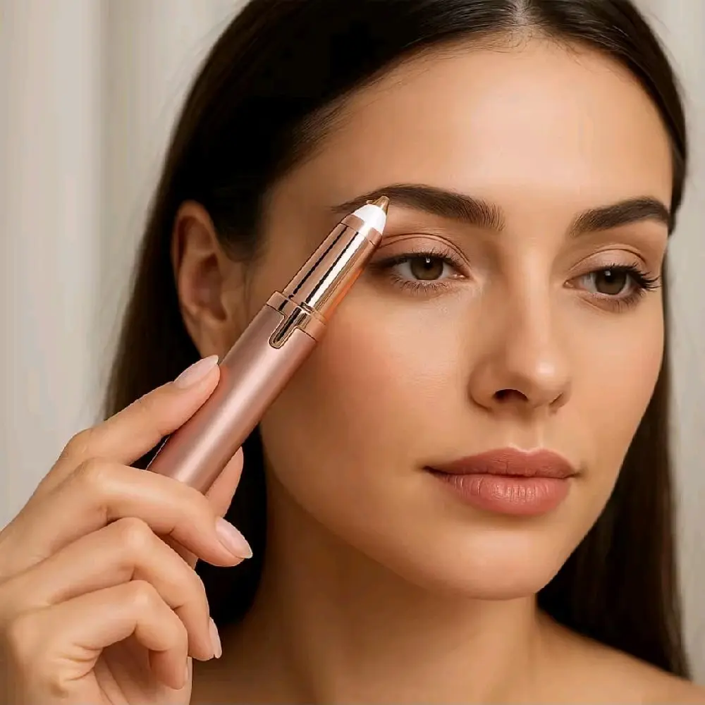 Guard Wing S-808 Eyebrow Trimmer – 18K Gold Plated, Painless Facial Hair Remover for Women A124