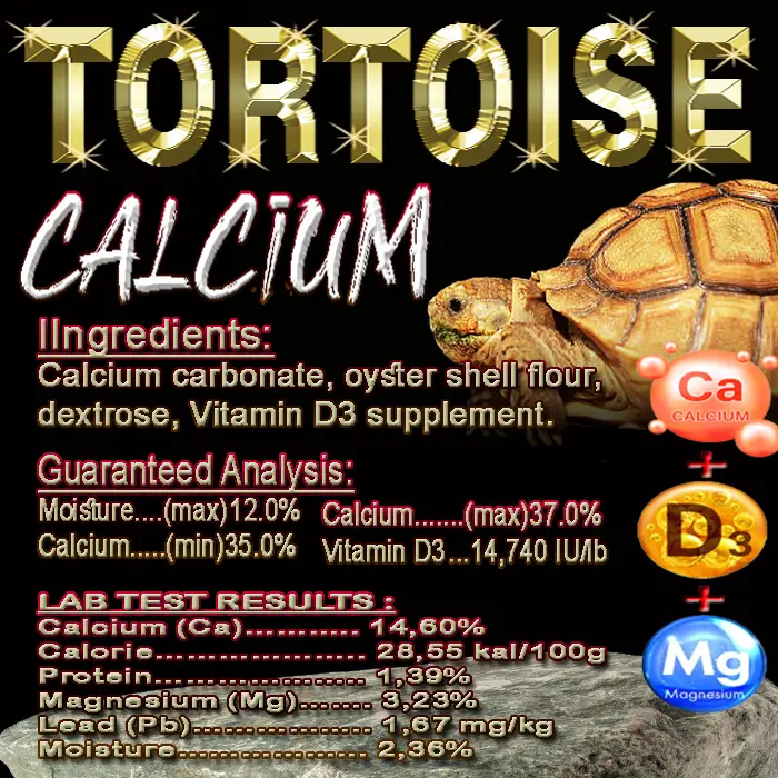 15GR TORTOISE CALCIUM + VITAMIN D3 KALSIUM BUBUK POWDER REPTILE TORTO KURA-KURA DARAT SULCATA ALDABRA PARDALIS CHERRY HEAD SULKATA SUPLEMEN KESEHATAN TULANG REPTILE OBAT MENCEGAH MBD METABOLIC BONE DISEASE 2