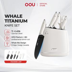 Peralatan Dapur Siri Titanium Paus Pisau, Set 7 keping, OOU
