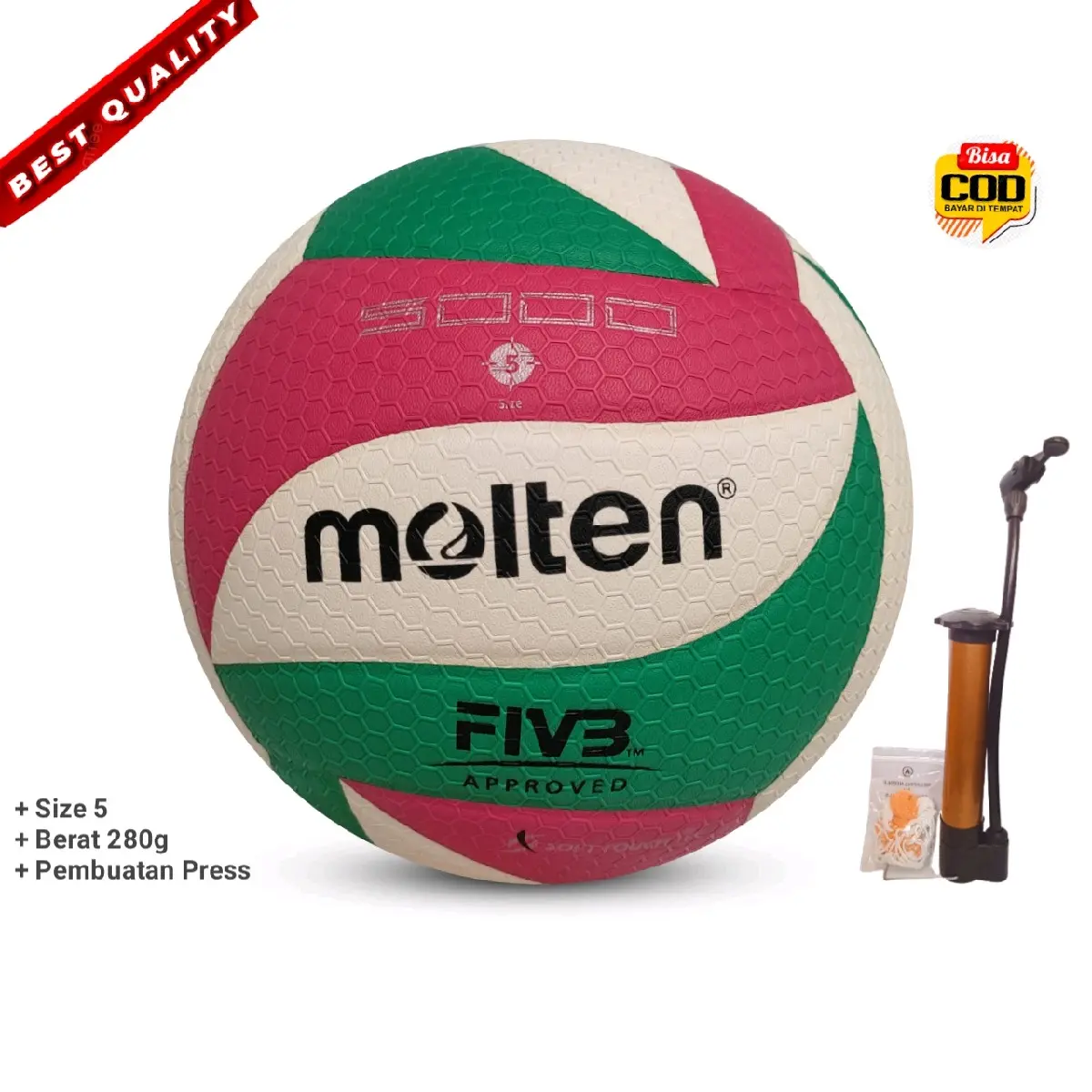 Bola Voli Molten V5M5000 Original Size 5 Kualitas Turnamen Ball Outdoor