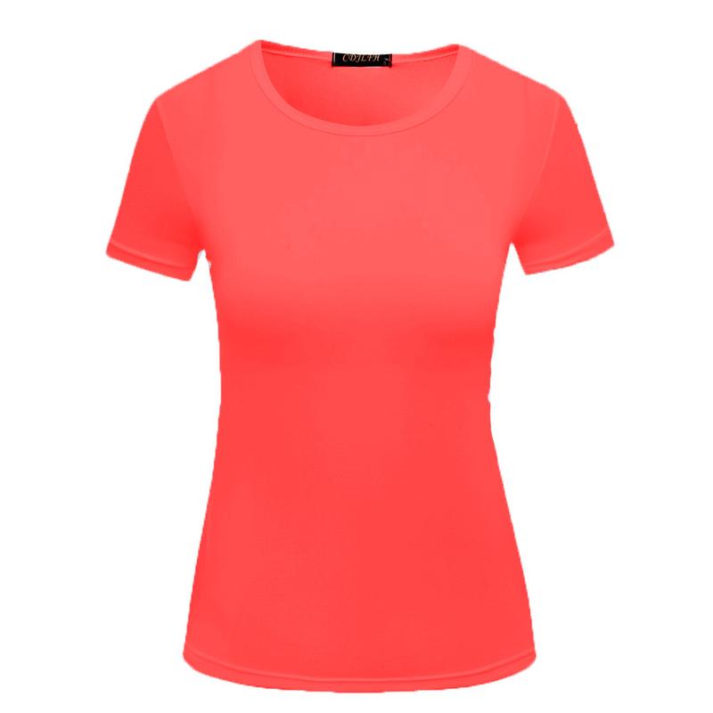 Product Introduction of Women Short Sleeves T-shirt Bottoming Shirt Round Neck Shirt Black White Solid Color Top Homewear T-shirt 10