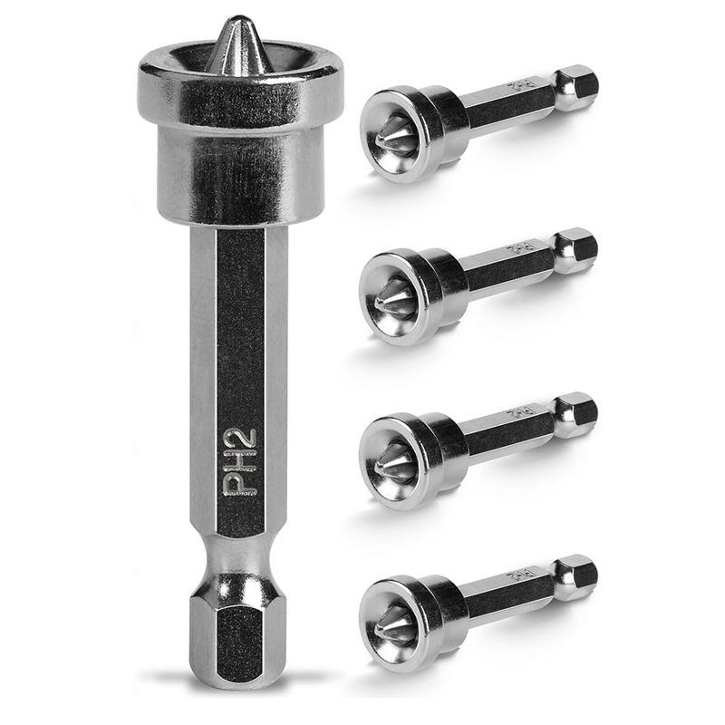 Bộ Mũi Tuốc Nơ Vít 5 Cái Được Làm Bằng Thép Cr-V Mũi PH2 Thích Hợp Cho Ván Thạch Cao Định Vị Vít Vách Ngăn Khô Dễ Dàng Lắp Đặt Vách Ngăn Khô