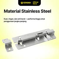 Gambar STRONG Door Bolt Grendel Slot Tebal Pintu Jendela Tahan Karat DB S01 4 Inch Stainless Steel dari Strong Hardware Shop Kota Administrasi Jakarta Barat 3 Tokopedia