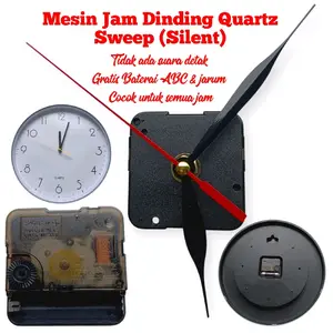 Mesin Jam Dinding Quartz Sweep Penganti Mesin Jam Rusak