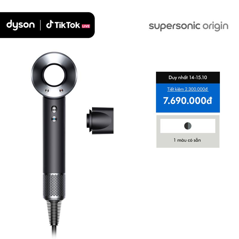 [21H30 15.10: DYSON LIVESTREAM] Máy Sấy Tóc Dyson Supersonic HD08 Lite (Đen/Xám Trắng)