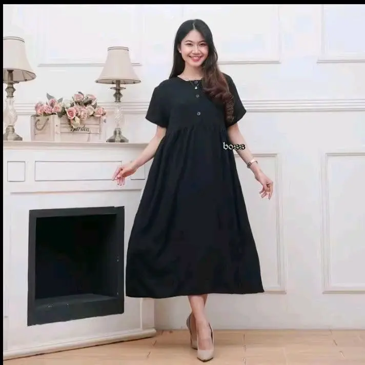 cuci gudang spesial daster jumbo LD 120 RAYON BUSUI Midi