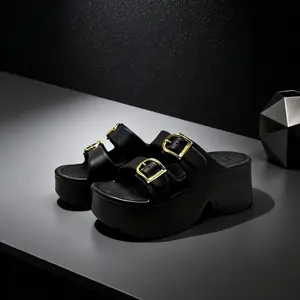 Lateny Sandal Wanita Jelly Slop Wedge Sandal Korea Sandal Fuji Wanita Dewasa Wanita