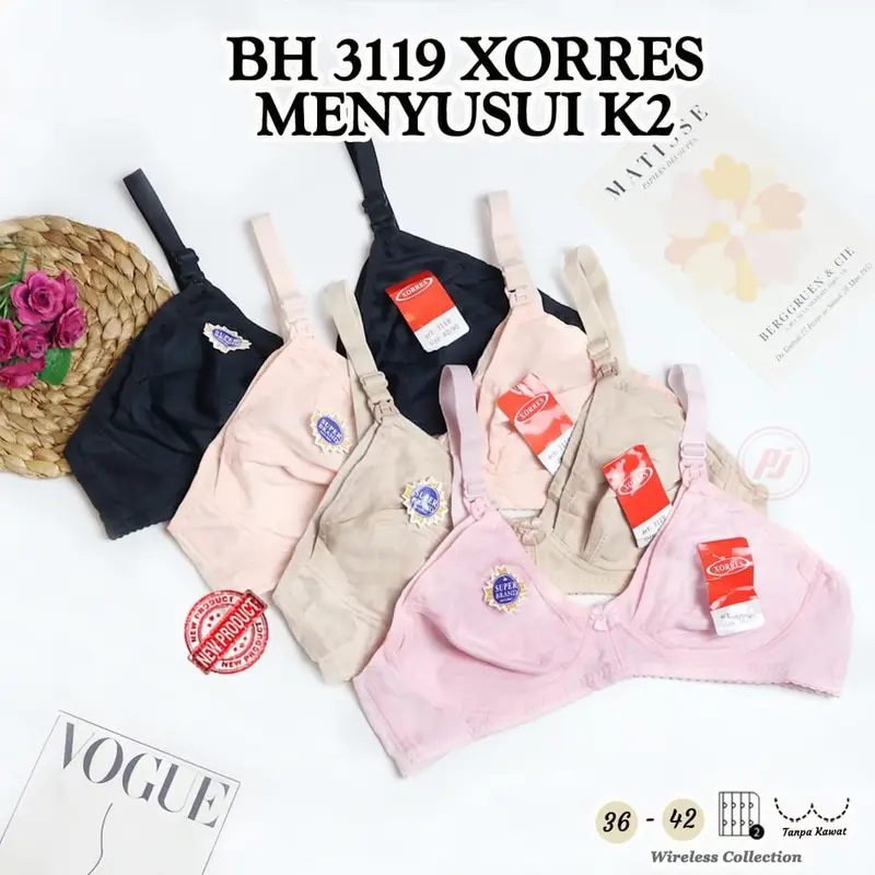 Bra Bh Menyusui Tanpa Busa XORRES 3119 / BH Busui 0