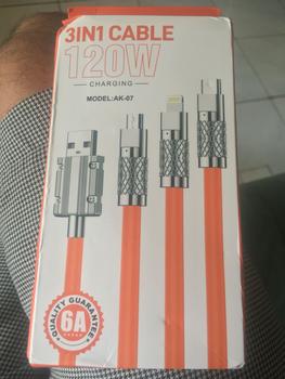 Product Review of Kabel data PS-07 3 IN 1 Fast Charging PD 120W cable charger TYPE C LIGHTNING MICRO multifungsi from $**% 1