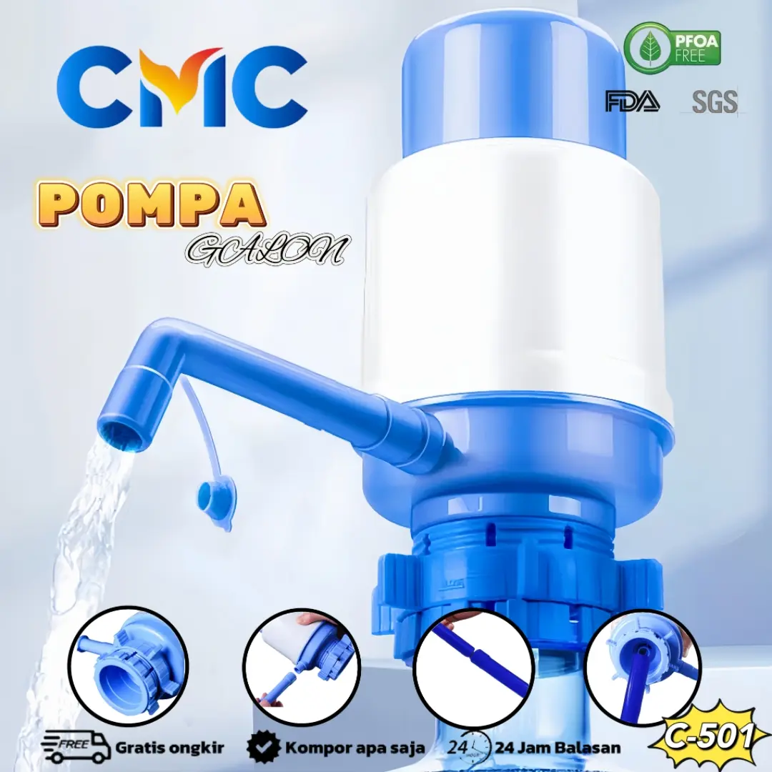 CMC[C-501]Pompa Galon Air Manual Portable Gallon Water Pump Hand Press Dispenser Air Minum Pencet Praktis Non Elektrik Tanpa Baterai Tanpa Listrik Tekan