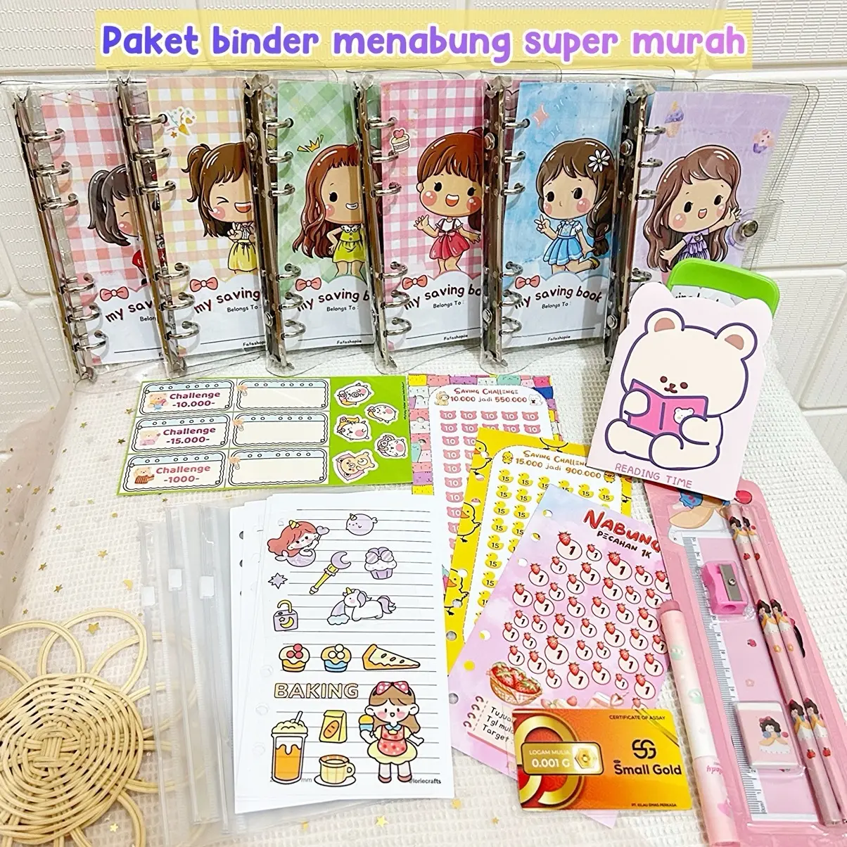 Paket Binder Nabung Super Murah, Super Lengkap, Banyak bonusnya