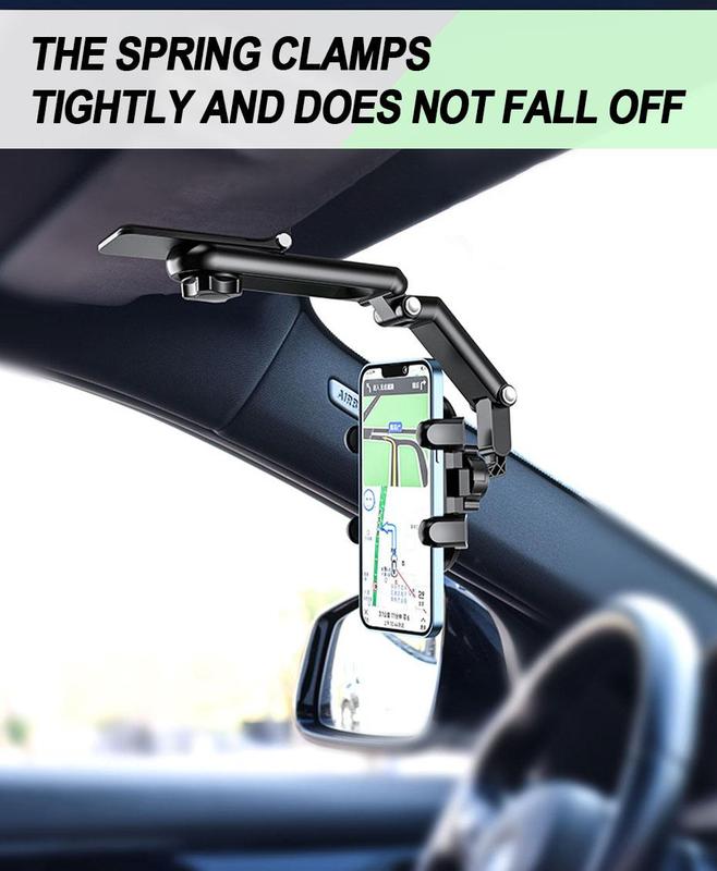 Product Introduction of SEAMETAL Sun Visor Car Phone Holder Multi-Joint Rotation Phone Mount Free Adjustment Smartphone Support Bracket for 4-7 Inch 18