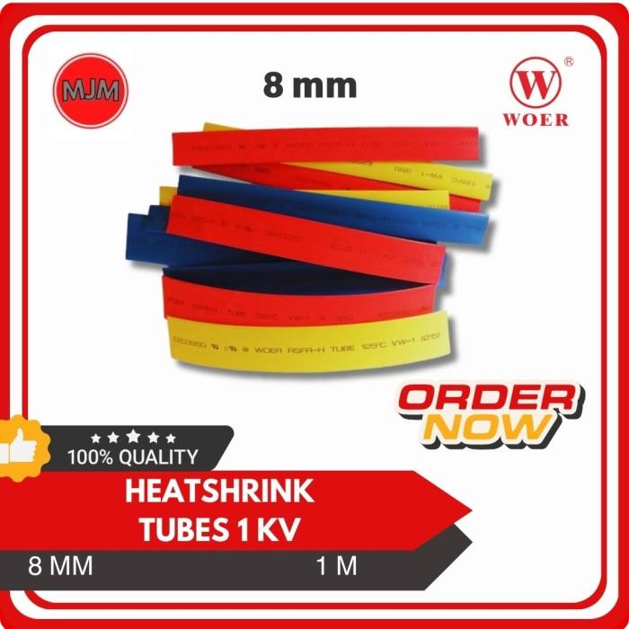 Heat Shrink Tube/Selang/Selongsong Kabel Bakar Woer 8mm 0