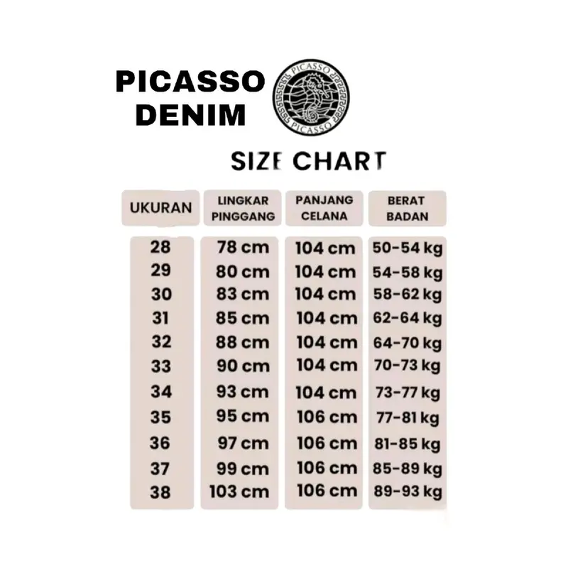 Picasso Denim - Celana Jeans Pria Straight Fit Jeans Stretch Deep Black Branded 6