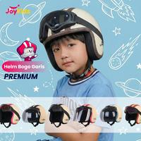Gambar Helm Bogo Garis Anak Premium Usia 2-7 Tahun - CREAM CHOCO, KACA DATAR dari JoyKidz Kota Surabaya 1 Tokopedia