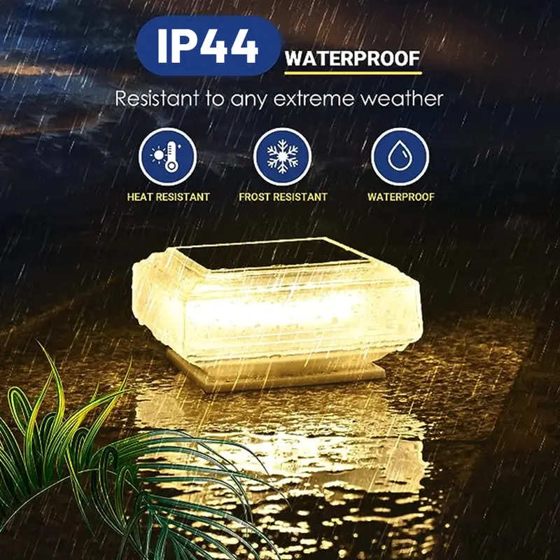 lampu solar Lampu Taman Tenaga Surya Lampu pos baterai surya Remote Sensor Light LED Anti Air IP67 7