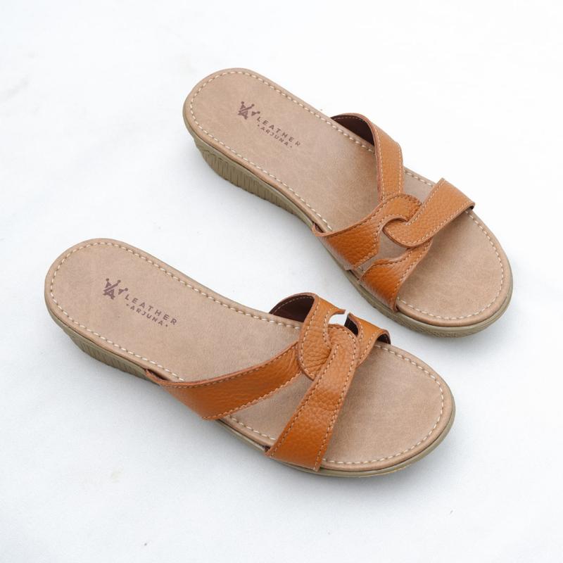 Sandal Wedges 3 cm Wanita Kulit Sapi Asli Garut Ava Series 0