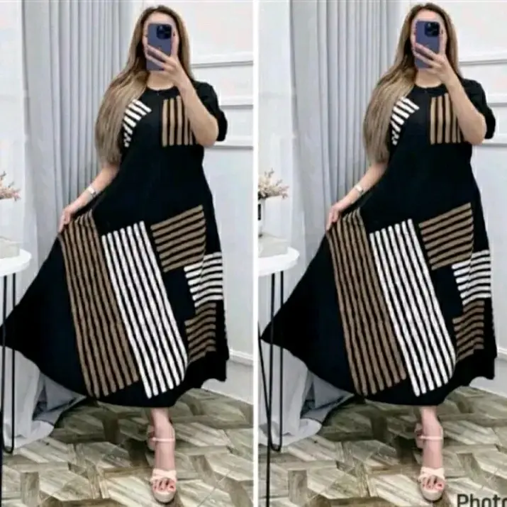 Daster Cap Malaman Jumbo Matt Rayon Twill Tali Samping Busui Frendli Dress Ibu Hamil Batik Pekalongan Lengan Bumil Katun - Kaki, Panjang, Nyaman, Menyusui, Rempel, Kain, Pendek, Wanita, Motif