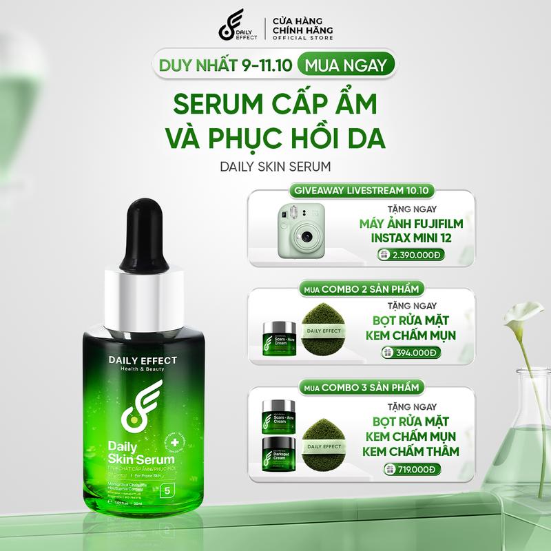 Serum HA & B5 - Cấp Ẩm & Làm Dịu Da DAILY EFFECT 30ml (giúp cấp nước, làm dịu da, hỗ trợ thu nhỏ lỗ chân lông, giảm mụn)