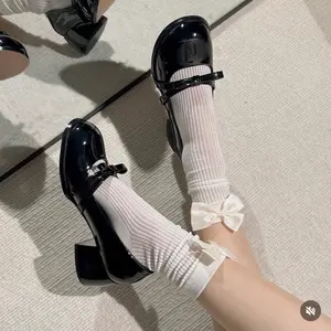 1234 sepatu mary jane kekinian  Heels Cewek Perempuan Shoes best seller Pantofel wanita import realpict