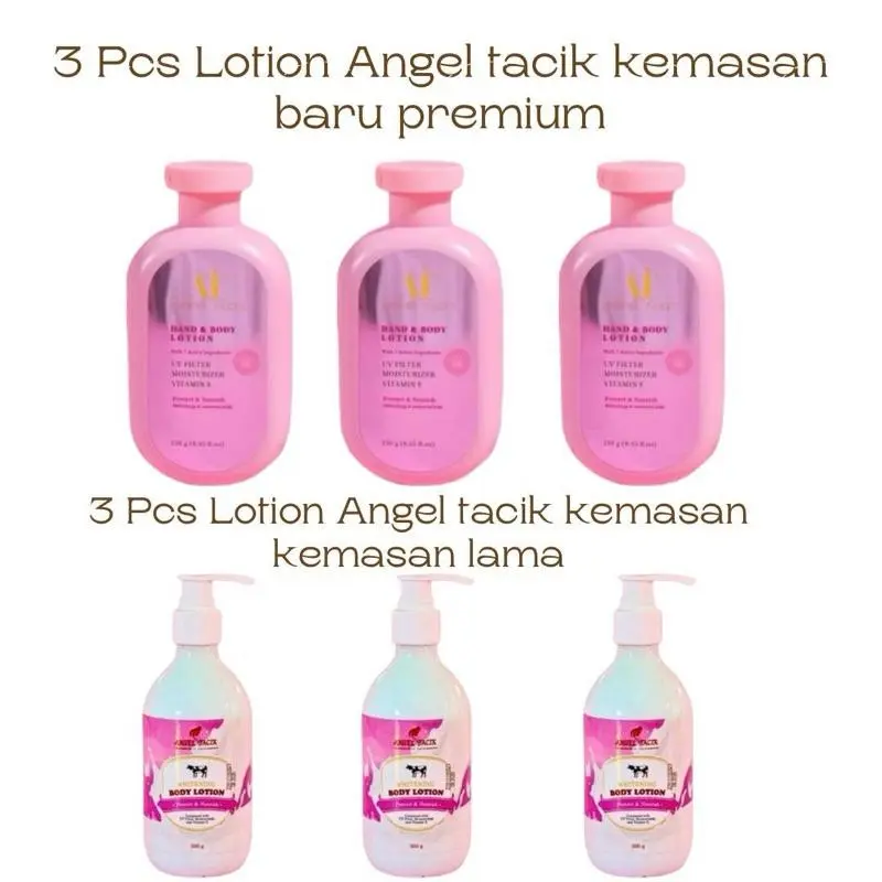 Angel Tacik Body Lotion 250gr KEMASAN BARU - Pencerah Tubuh (Isi 3pcs) 1
