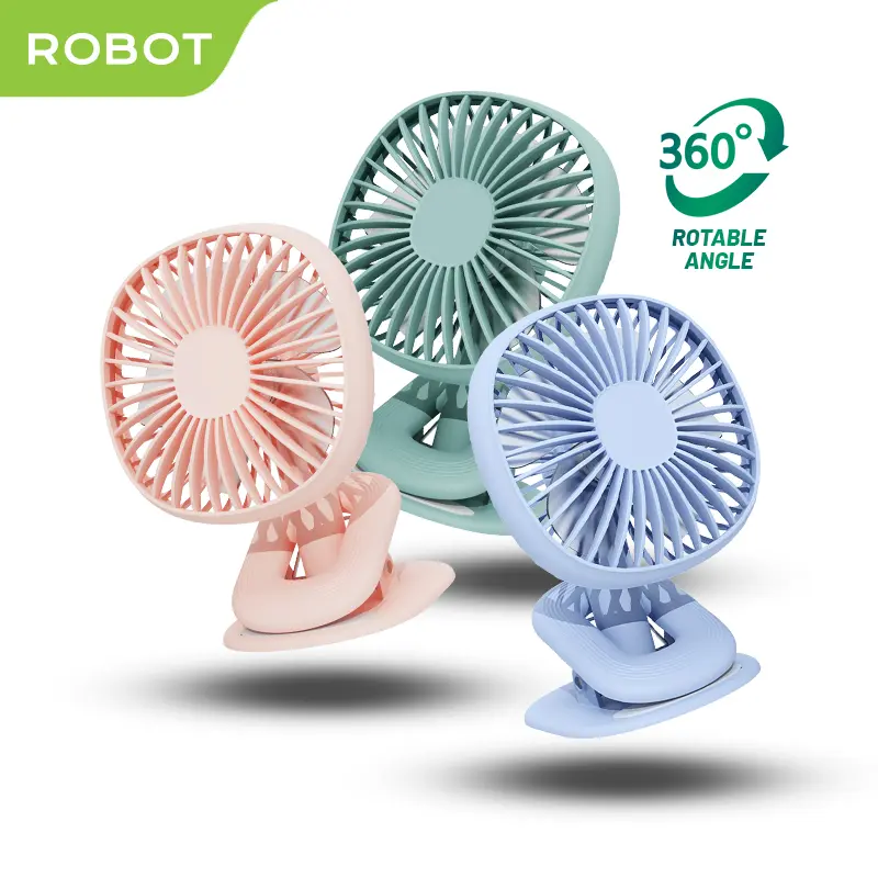 Robot Mini Fan RT-BF10B Kipas Angin Portable dengan Klip Kuat Original - Garansi 1 Tahun 0