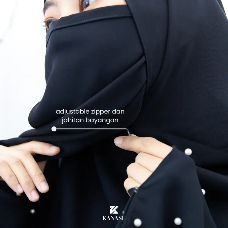 Side Khimar | Khimar Syar'i ala Gen Z | Khimar Instan Desain Stylish Adjustable Bisa Disampir, Bahan Anti UV Adem & Flowy by Kanase 2