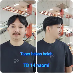 Touppe Pria Half Lace bebas belahan Bahan Fiber TB 14 HITAM