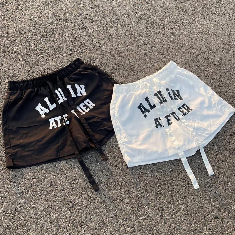 [DEAL MỞ BÁN] ALODIN.atedier | Quần short ALODIN Dù Lì In Lụa cao cấp 2 lớp lót lưới form trên gối  Nam Nữ S2 Menswear 0