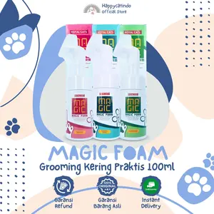 Dry Shampo Grooming MAGIC FOAM 100 ML Kucing Bersih Tanpa Ribet