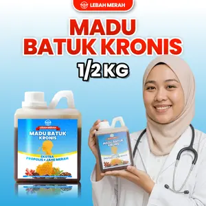 (PROMO 1/2 KG) Madu Batuk Flu Pilek - Herbal Madu Gurah untuk Batuk Kering Batuk Berdahak Radang Tenggorokan Flu Pilek Panas Dalam Lebah Merah