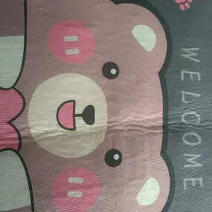 (3K) Keset Kamar Mandi Motif Kartun Lucu 40x60CM Kain Polyester Anti Slip / Anti Licin PREMIUM