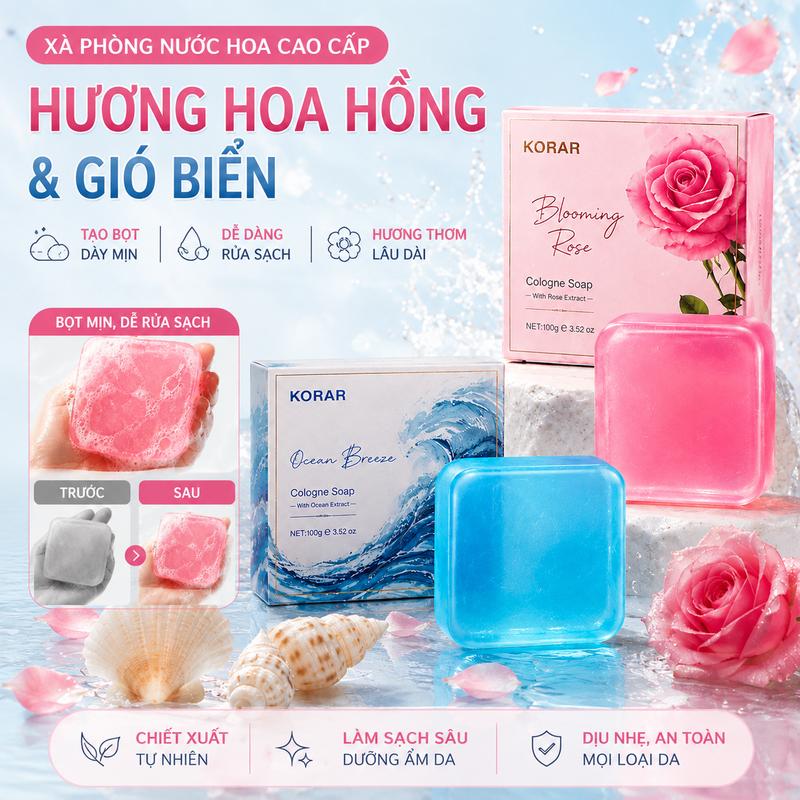 Xà Phòng KORAR 3IN1 Cao Cấp 100g Làm Sạch Dịu Nhẹ - Dưỡng Ẩm Da - Hương Thơm…